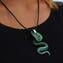 Pendentif serpent - Vert - Verre de Murano original