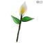 Fleur de Calla - blanc - Verre de Murano Orignal OMG