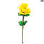 Fleur Rose - Jaune - Verre de Murano Original OMG