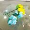玫瑰花朵-藍色-Murano玻璃原味OMG