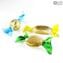 10 pieces venetian Glass Candies - with gold - Murano Glass