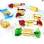 10 pieces venetian Glass Candies - with gold - Murano Glass