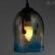 Hanging Lamp Sunrise - Light Blue - Original Murano