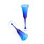 Bicchieri Blu - Set di 2 Flute Classici