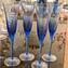 Drinking Glass Blue Murano - 2 pieces Classic Flute 