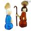 Weihnachtskrippe - Mit Blattgold - Original Muranoglas OMG