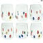 Juego de 6 vasos para beber - Light Millefiori - Cristal de Murano original OMG