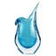 花瓶Fify Baleton-淺藍色Sommerso-原裝Murano玻璃OMG