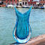 Vaso Rondine Baleton - Azzurro Sommerso - Vetro di Murano Originale OMG