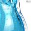 Florero Swallow Baleton - Azul claro Sommerso - Cristal de Murano original OMG