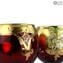 Conjunto de 2 copos Trefuochi vermelhos - You & Me - Original Murano Glass