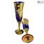 Set de 2 Verres Trefuochi Flute Blue - You & Me - Verre de Murano Original