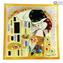 Placa do beijo - Tributo a Klimt - Quadrado