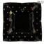 Square Plate Fly - Empty pockets - Millefiori Black - Murano Glass