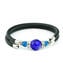 Bracelet bleu clair - avec argent - Verre de Murano d'origine OMG
