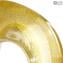 ハート-ゴールドの彫刻-オリジナルムラーノグラス