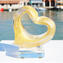 Herz - Skulptur mit Gold - Original Murano Glas