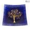 Vide poche - Arbre de vie Klimt - Verre de Murano original OMG