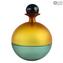 Elegante Flasche - Orange - Mundgeblasen - Original Muranoglas OMG