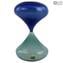 الساعة الرملية - الأزرق - زجاج مورانو الأصلي Omg