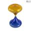 الساعة الرملية - أصفر - زجاج مورانو الأصلي Omg