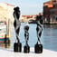 Escultura de los amantes - Negro - Cristal de Murano - Cristal veneciano
