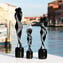 Scultura di amanti - Nero - Vetro di Murano Arte