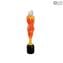Scultura di amanti - Arancione - Vetro di Murano Arte