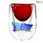 Vase Bubble Bowl Sommerso Venixe Ibis Red Blue - زجاج مورانو الأصلي OMG®