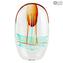 Sasso Bolla Sommerso Venixe Ibis Rosso Verde- Vetro di Murano originale OMG®