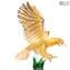 Eagle - Glass Statue with  pure Gold - Originl Murano Glass OMG