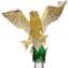 Eagle - Glass Statue with  pure Gold - Originl Murano Glass OMG