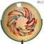 Disc on Stand - Filante Fantasy - Original Murano Glass