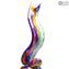 顏色波浪雕塑-顏色飛濺-原始的Murano玻璃OMG