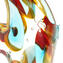 سمك القمر متعدد الألوان - مغمور - زجاج مورانو الأصلي
