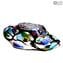 Floral Garden Sombrero - Blown Bowl - Original Murano Glass