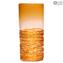 Filante Amber - Vase Tube - Verre de Murano Original