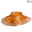 Amber Lava - Sombrero Bowl - Original Murano Glass