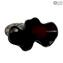 Schwarze Rose - Vase - Original Murano Glas