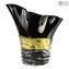 Schwarze Rose - Vase - Original Murano Glas