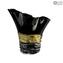 Schwarze Rose - Vase - Original Murano Glas