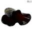 Schwarze Rose - Vase - Original Murano Glas