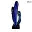 Vague de la mer bleue - Sculpture - Verre de Murano original OMG