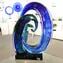 Vague de la mer bleue - Sculpture - Verre de Murano original OMG