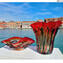 Fantasy Lava - Vase Serviettes Rouge - Verre de Murano Original