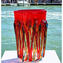 فولكانو - فازة حمراء - زجاج مورانو الأصلي OMG