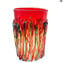 Vulcão - Vaso Vermelho - Vidro Murano Original OMG