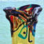 Vaso Musana Marrone - Tributo a Picasso - Vetro di Murano Originale OMG