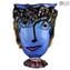 ムラーノ花瓶ブルー-ピカソへのオマージュ-オリジナルムラーノグラスOMG