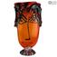 Musana Vase Orange - Hommage à Picasso - Verre de Murano Original OMG